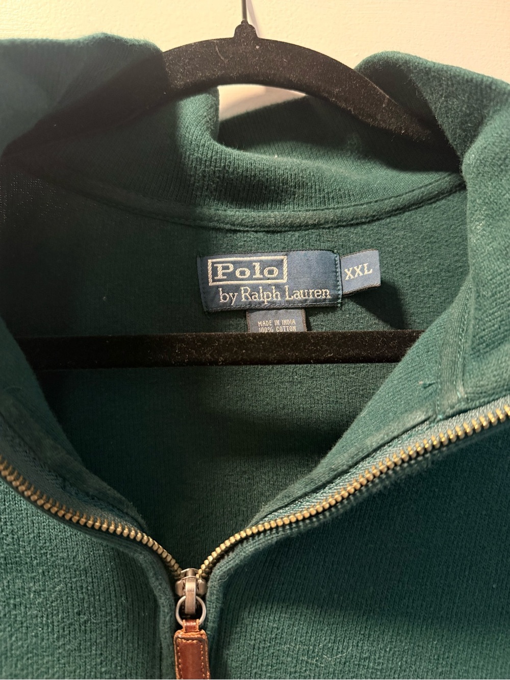 Polo by Ralph Lauren Men's Teal Zip-Up Sweater